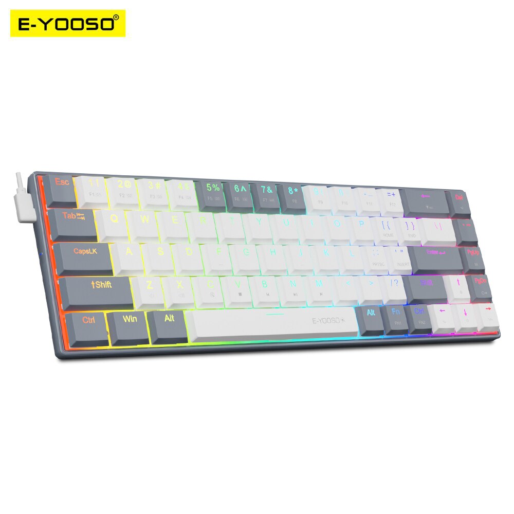 E-YOOSO A68 RGB Mini Slim USB  - Pc Gaming Pink review and price
