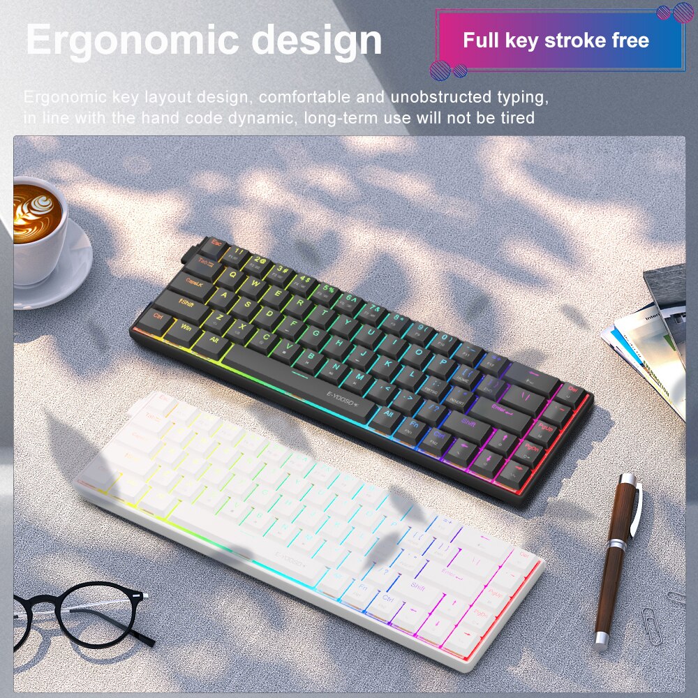 E-YOOSO A68 RGB Mini Slim USB  - Pc Gaming Pink review and price