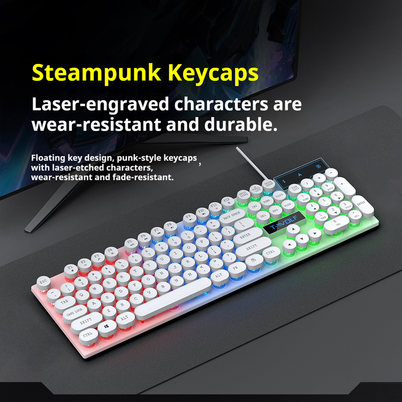 T11T-WOLF Gaming Keyboard 104  - Pc Gaming Fullset review and price